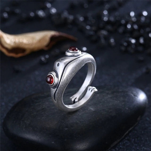 Tierring | Frosch-Knöchel Ring aus 925er-Sterlingsilber