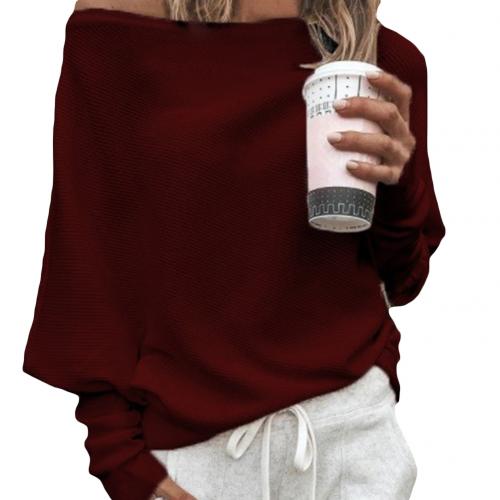 Trendige Off-Shoulder-Strickdamenpullover - Sophie