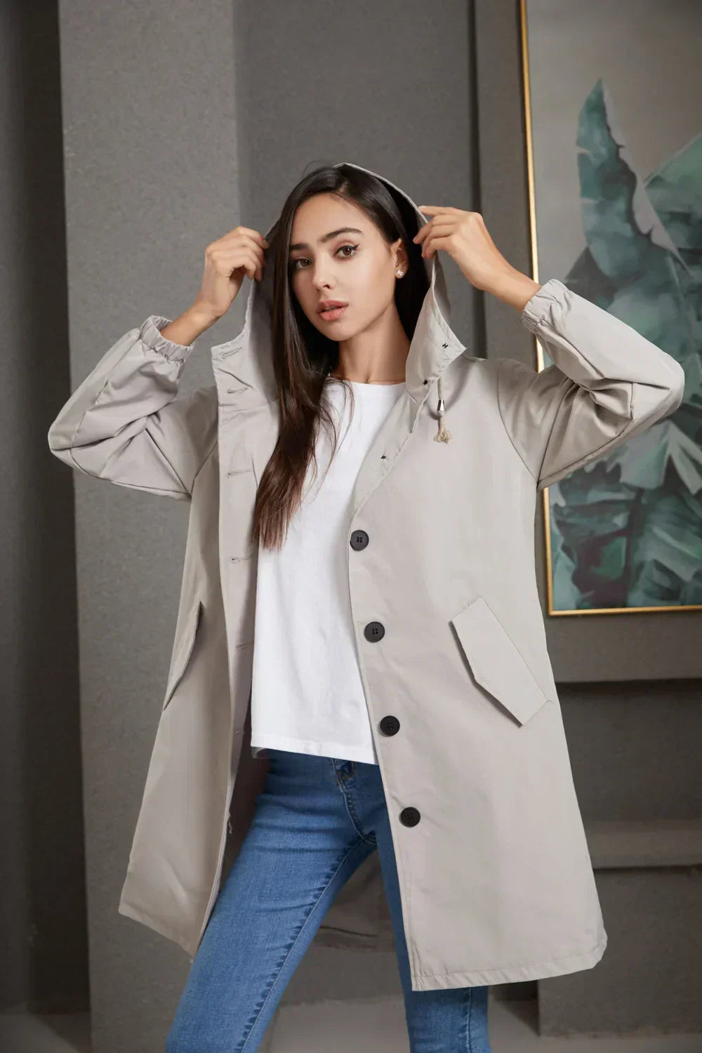 Stilvoller Winddichter Trenchcoat - Livia