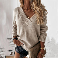 Casual V-Ausschnitt Strickpullover - Layla