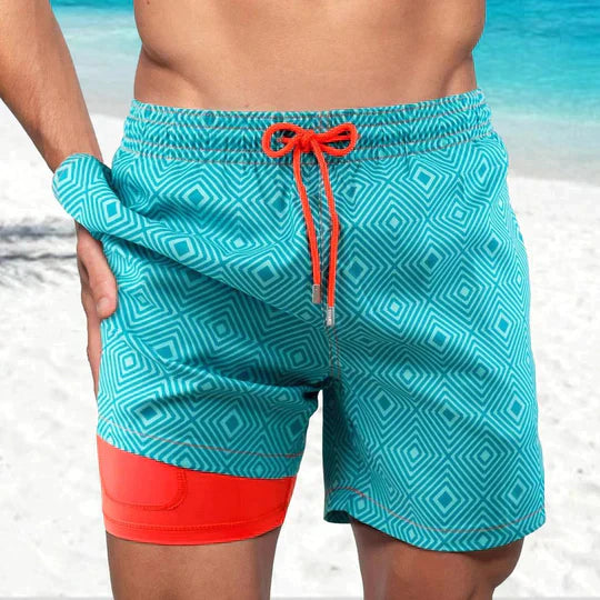 Adrik | Aqua Herren Badehose mit Handytasche