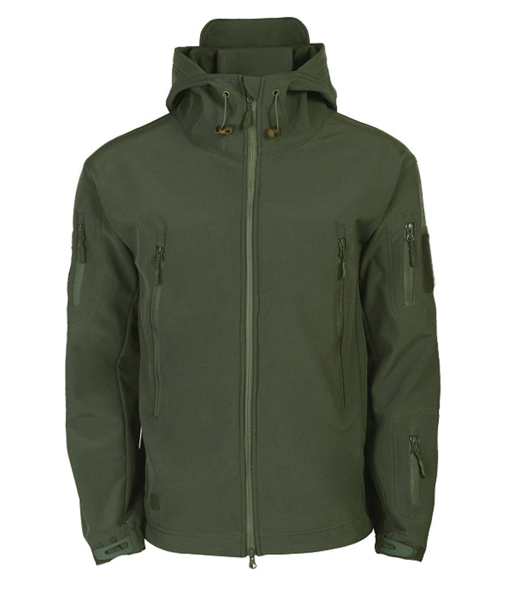 Herren Taktische Wasserdichte Winddichte Softshell-Jacke mit Kapuze - Kai