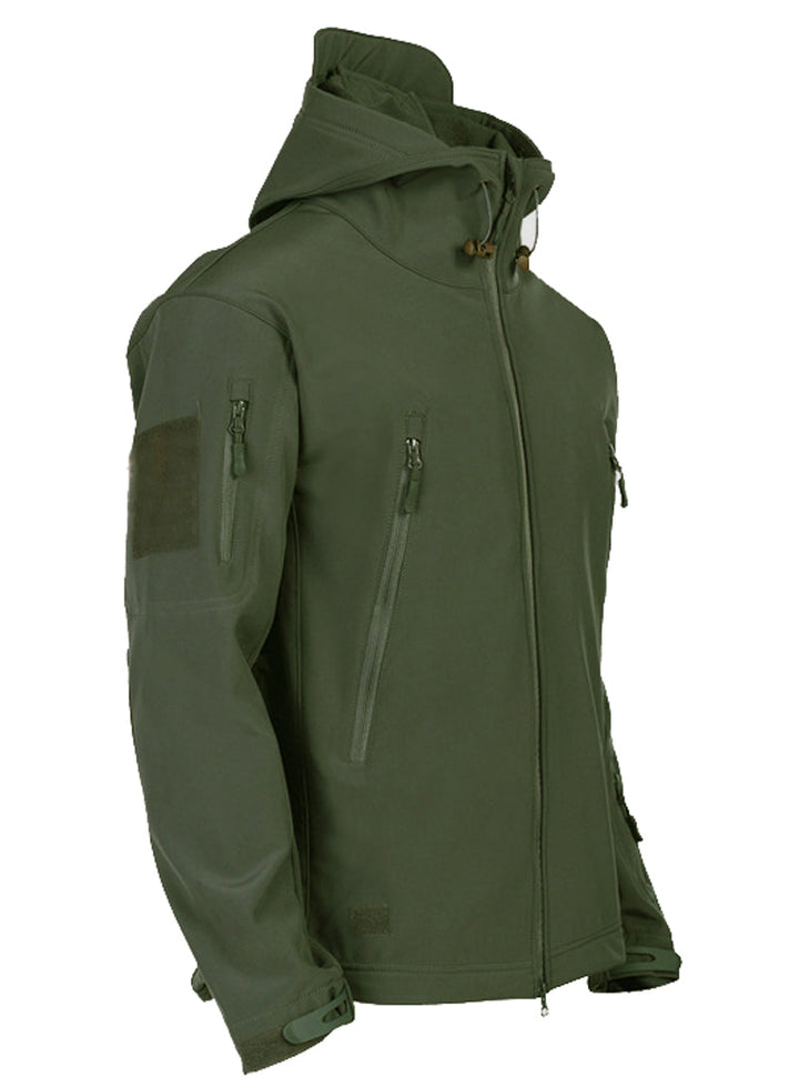 Herren Taktische Wasserdichte Winddichte Softshell-Jacke mit Kapuze - Kai