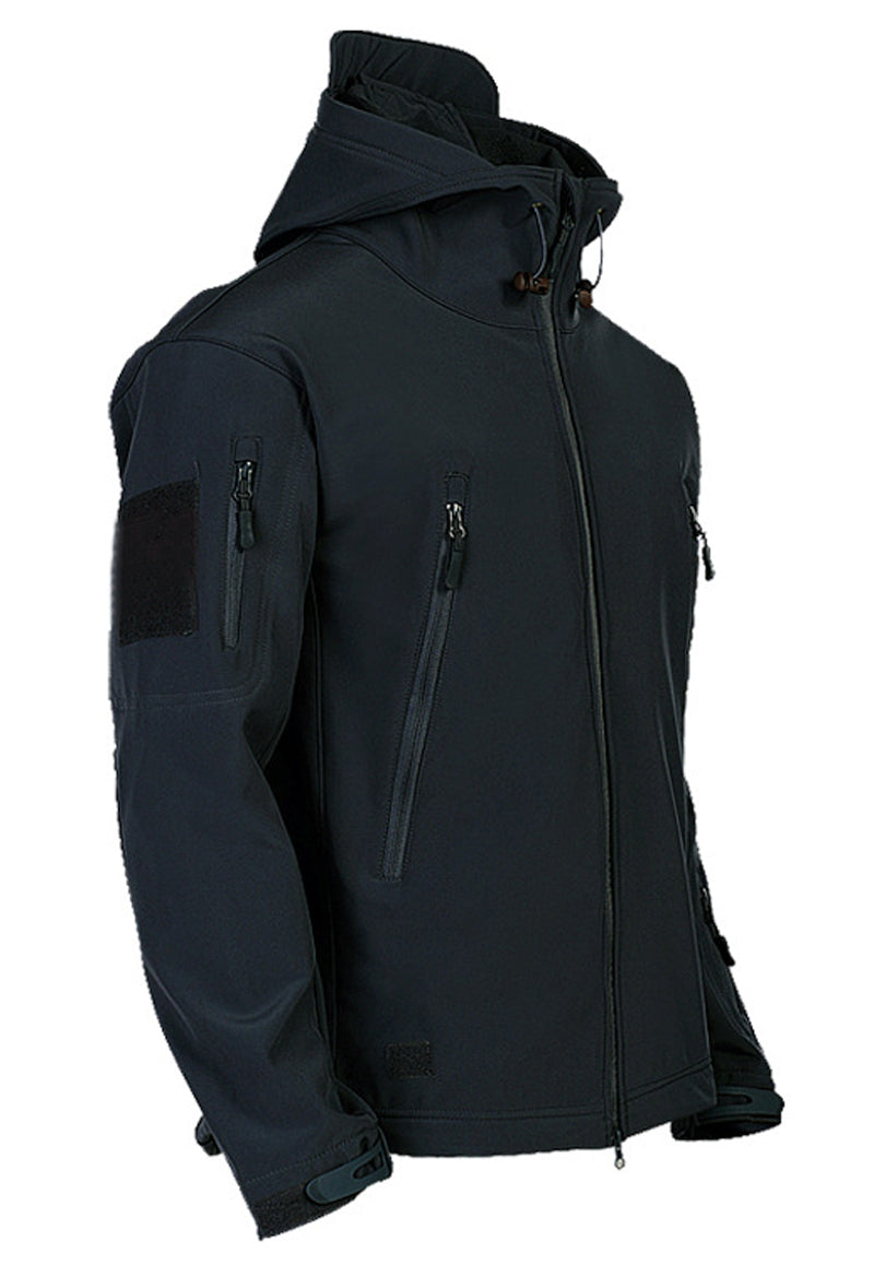 Herren Taktische Wasserdichte Winddichte Softshell-Jacke mit Kapuze - Kai