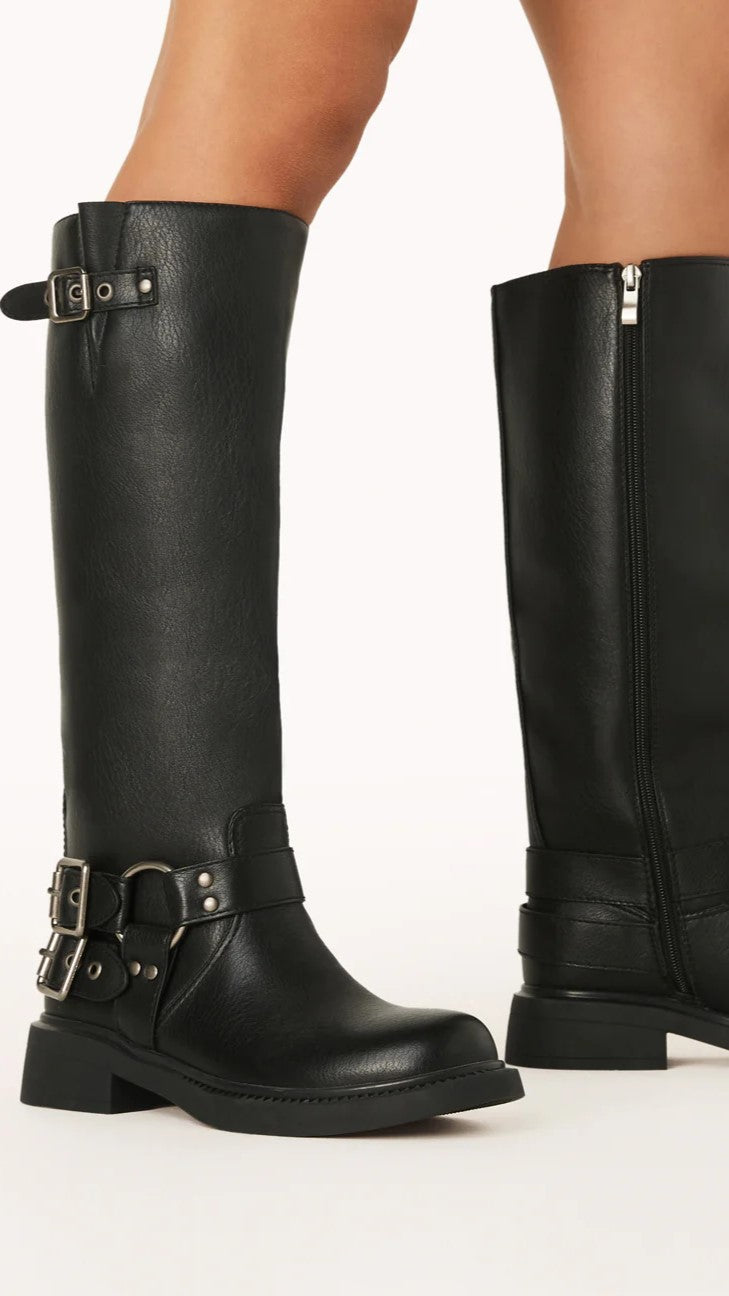 Coole Schwarze Combat-Stiefel – Aris