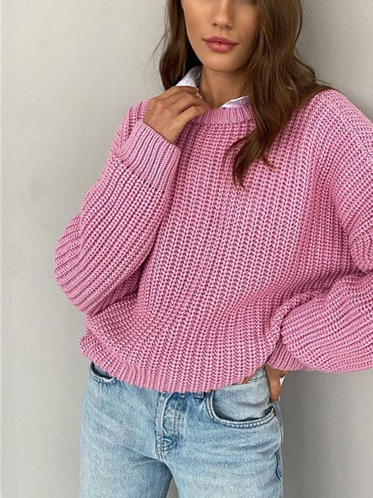 Oversize Grobgestrickter Pullover für Damen – Amara