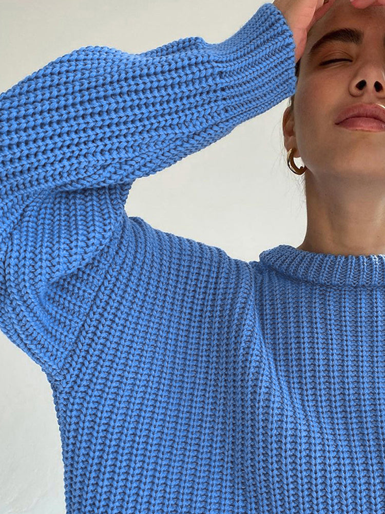 Oversize Grobgestrickter Pullover für Damen – Amara