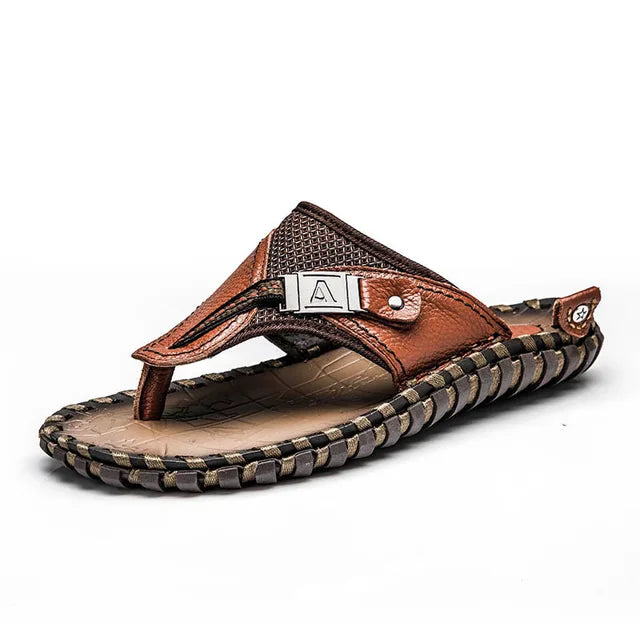 Stilvolle Leder-Zehensandalen - Levi