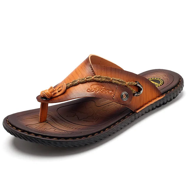 Stilvolle Leder-Zehensandalen - Levi