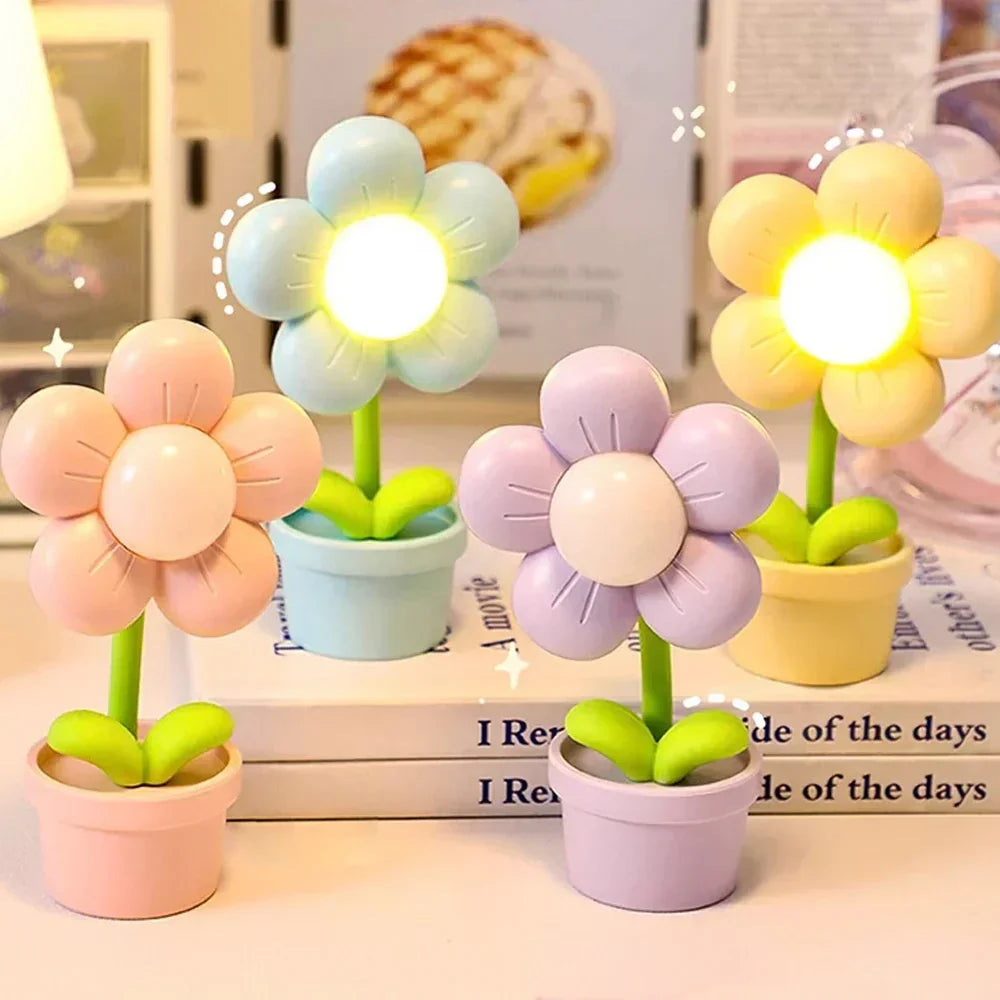 Kleine Blumen Ruhige Tischlampe - BlossomGlow