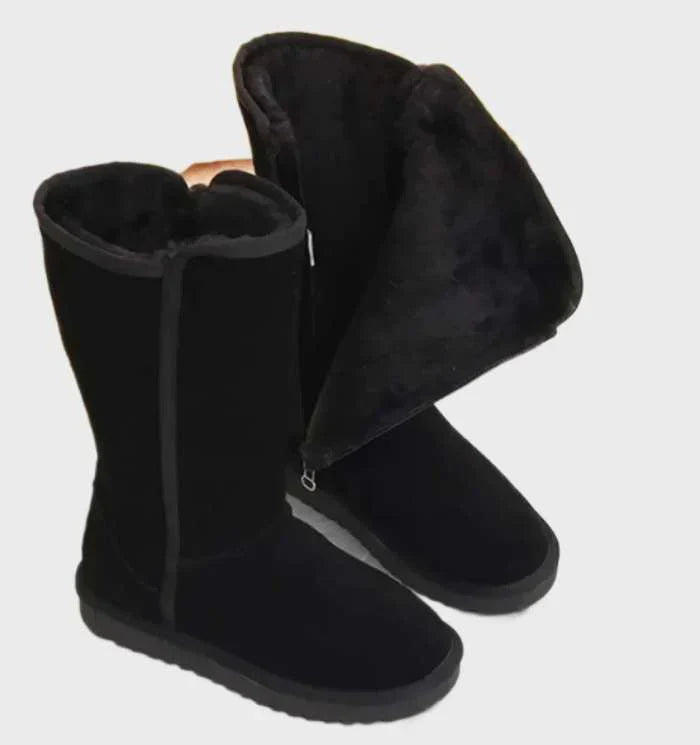 Suede Schaffell Damenstiefel - Sofia