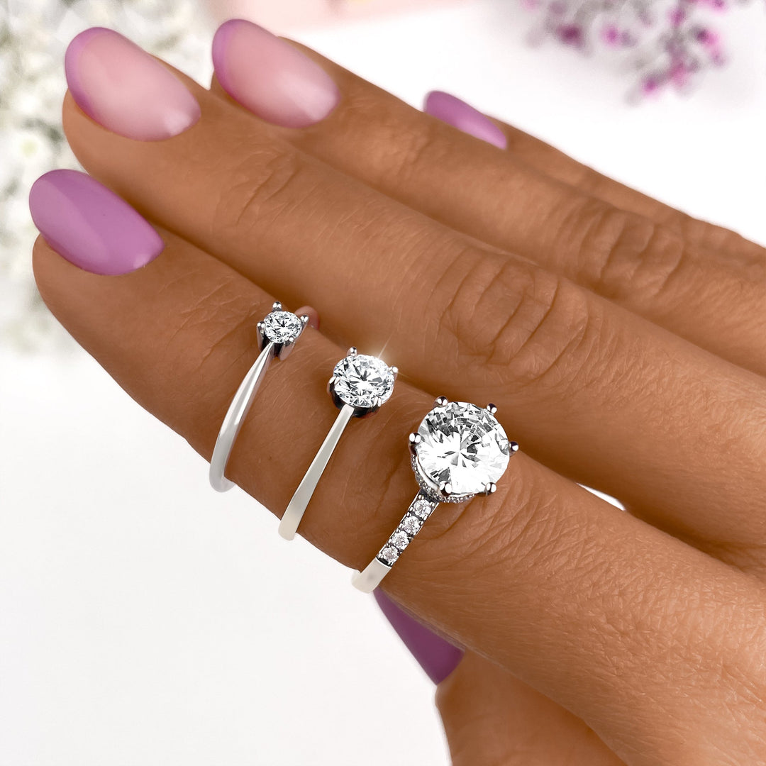 Solitaire Zirkonia Ring - Elena