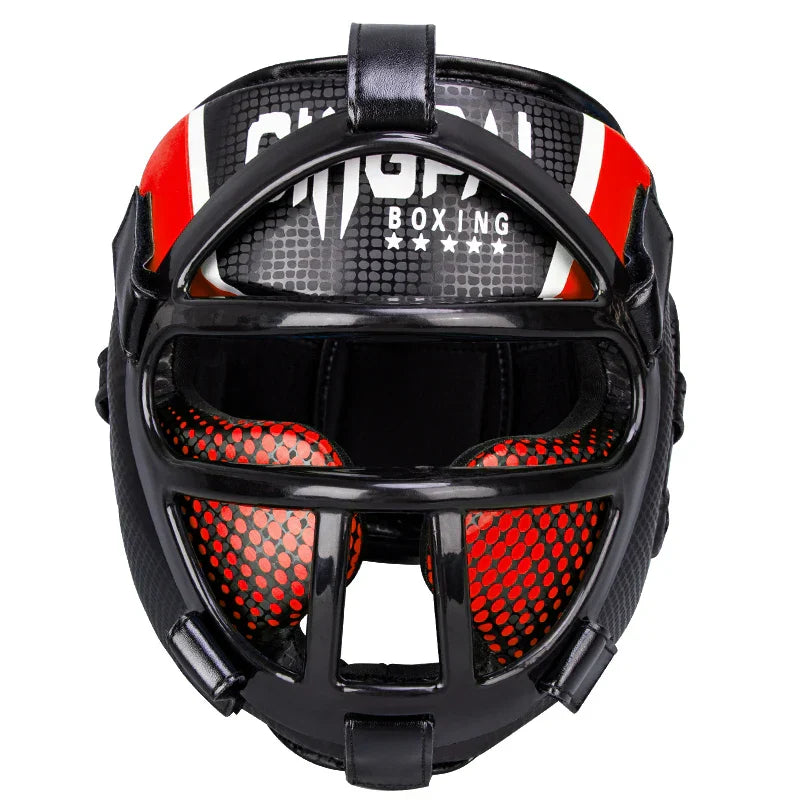 Premium Kopfschutz mit Gesichtsschutzmaske – FightGuard