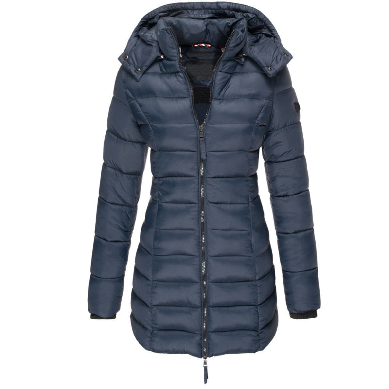 Damen Parka mit Kapuze und Daunenfüllung - Elena