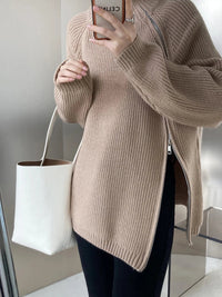 Damen Pullover-Weste mit Reißverschluss - Clara