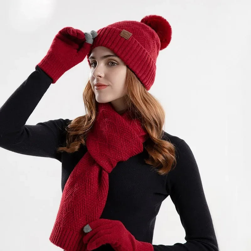 Trendy Damen Winter Beanie Set - Lara