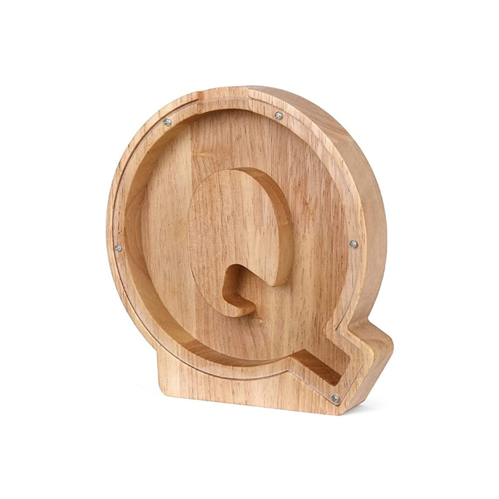 Holz Alphabet Sparschwein - LetterSaver