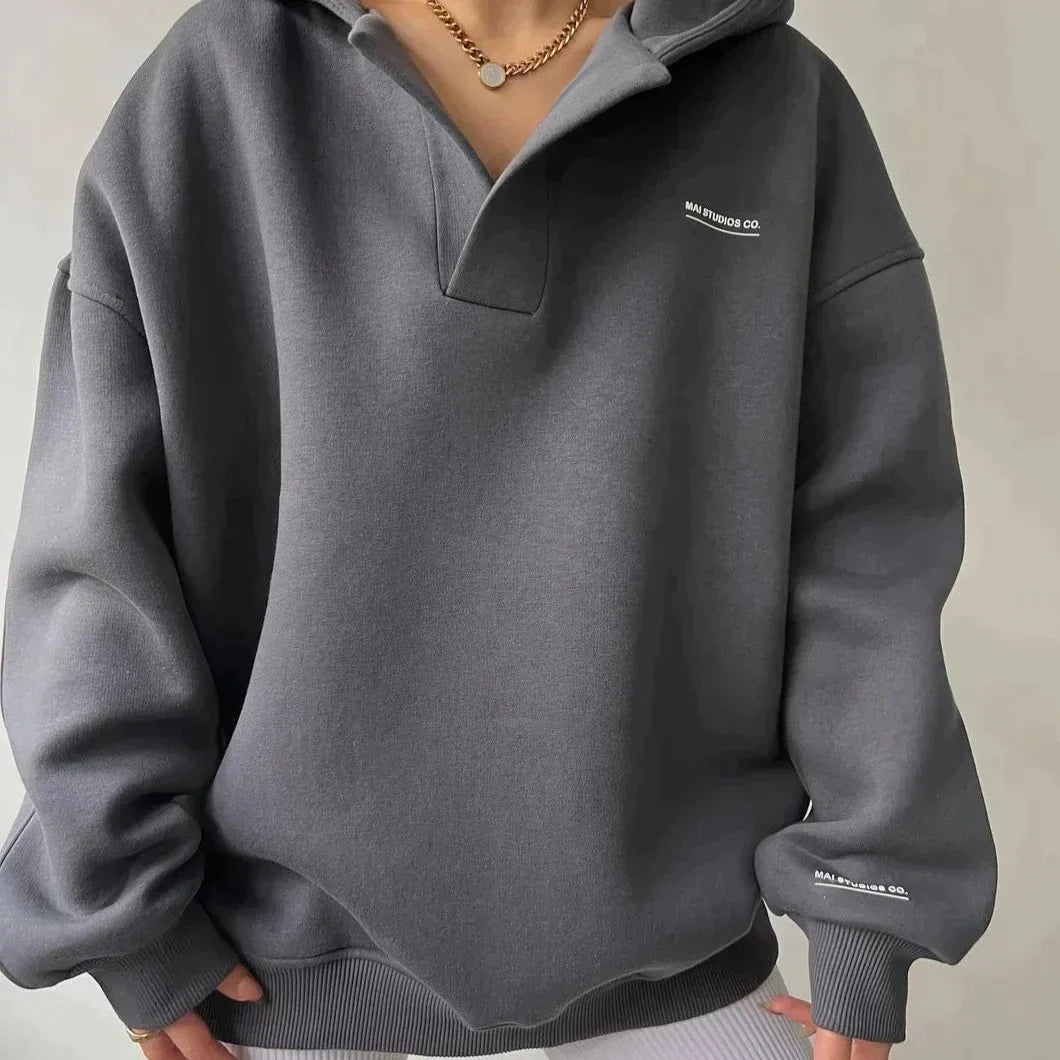 Trendy Oversized Damen-Hoodie mit Kapuze - Luna