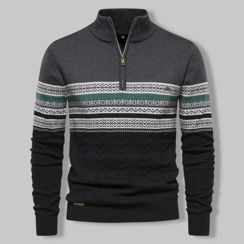 Gestreifter Zip Pullover - SummitZip