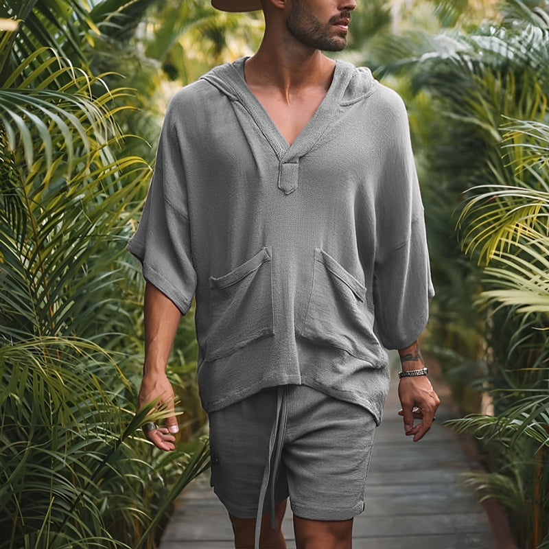 Herren Bali Boho Zweiteiler | Hemd & Shorts