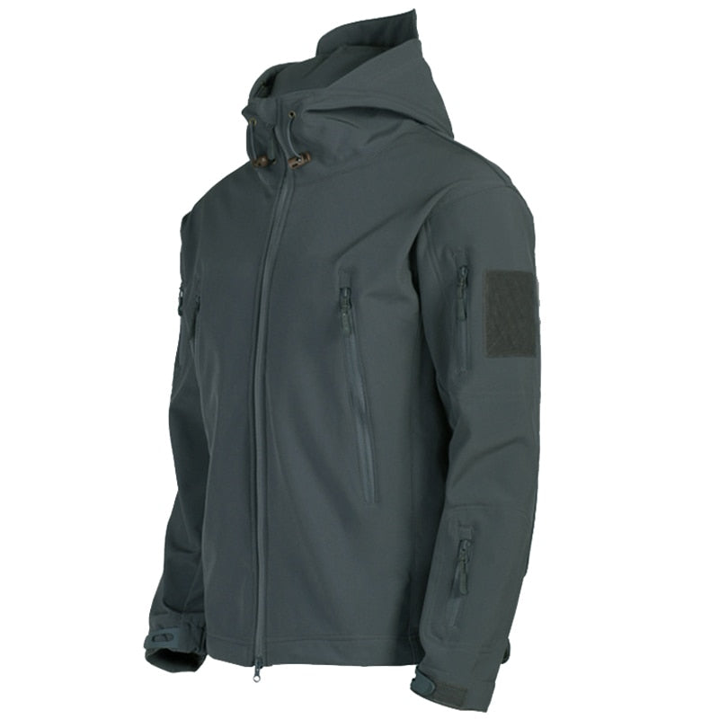 Herren Taktische Wasserdichte Winddichte Softshell-Jacke mit Kapuze - Kai