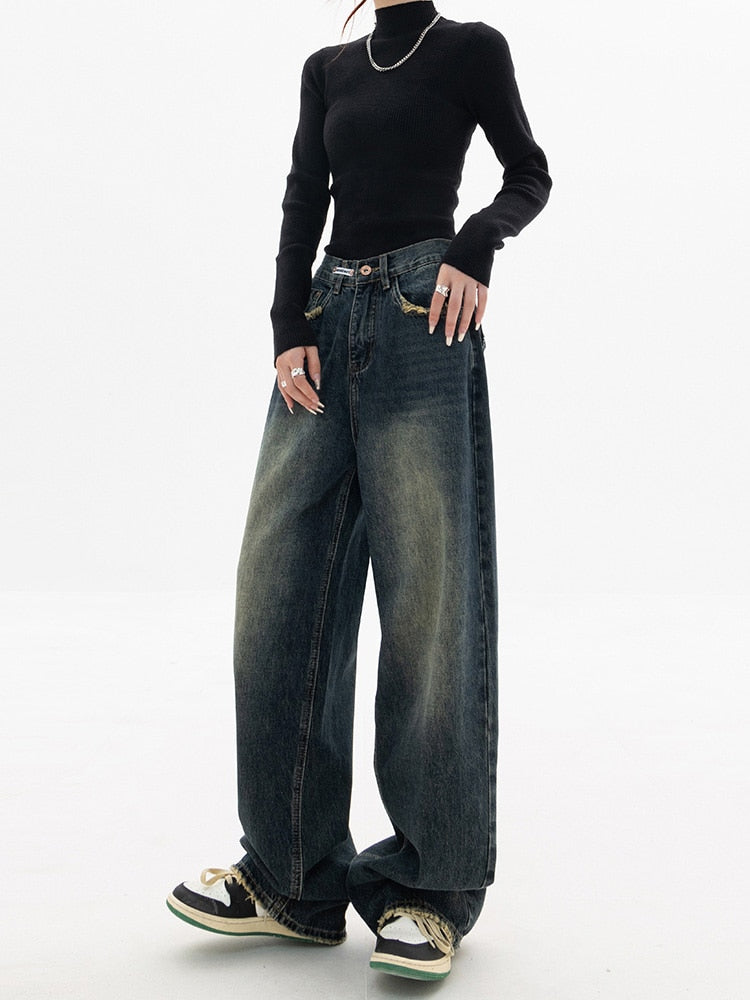 Y2K Vintage Baggy Damenjeans - Luna