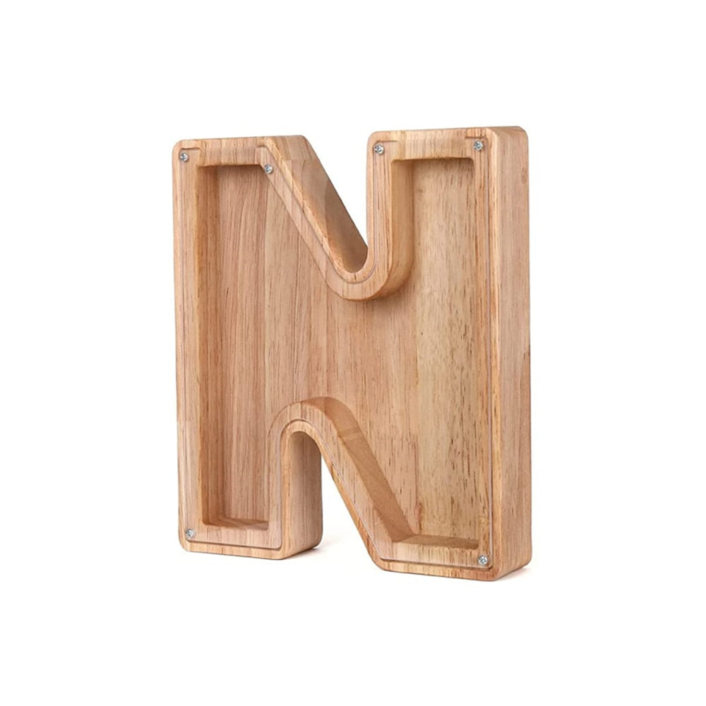 Holz Alphabet Sparschwein - LetterSaver