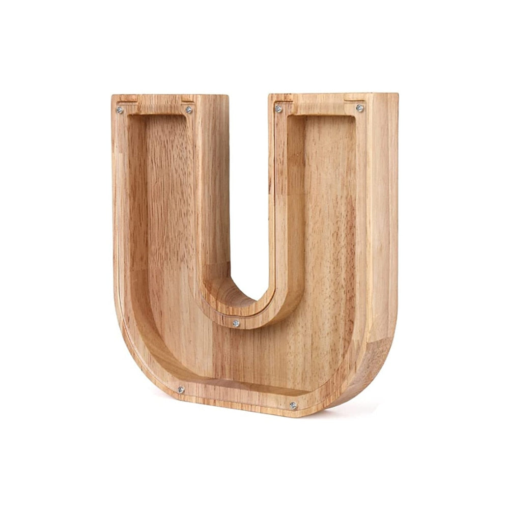 Holz Alphabet Sparschwein - LetterSaver