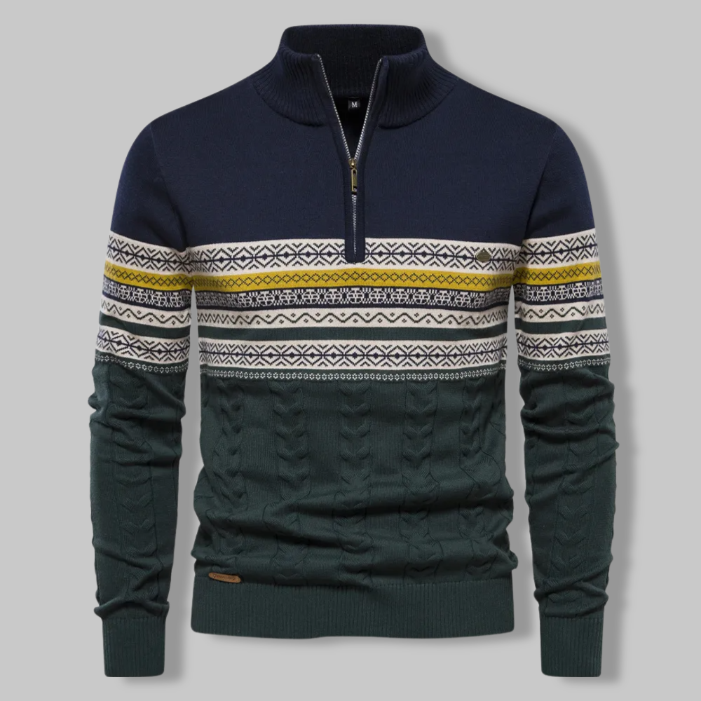 Gestreifter Zip Pullover - SummitZip