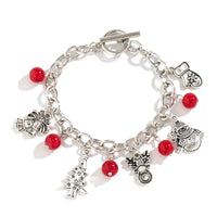 Weihnachtliches silbernes Charme-Armband