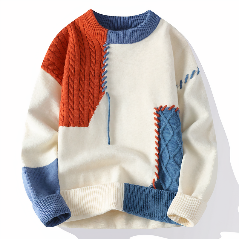 Patchwork Herrenpullover - Jasper