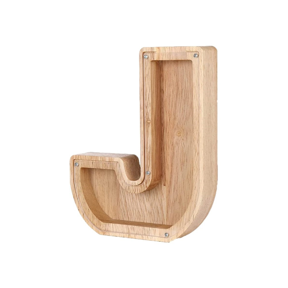 Holz Alphabet Sparschwein - LetterSaver