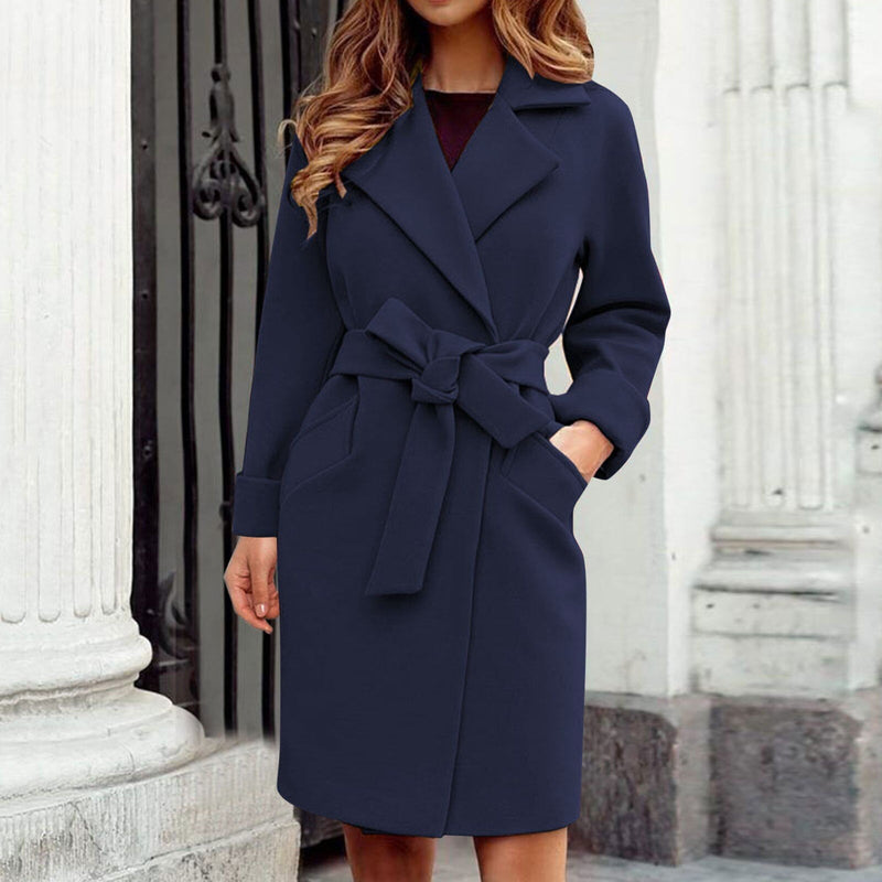 Langer Damen Trenchcoat Wintermantel - Sienna