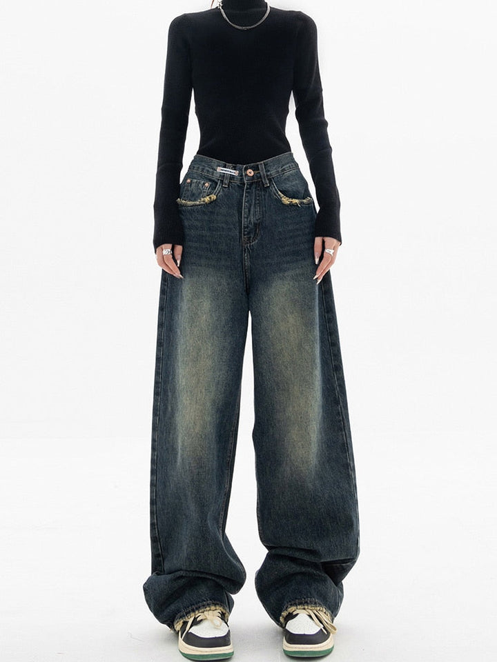 Y2K Vintage Baggy Damenjeans - Luna