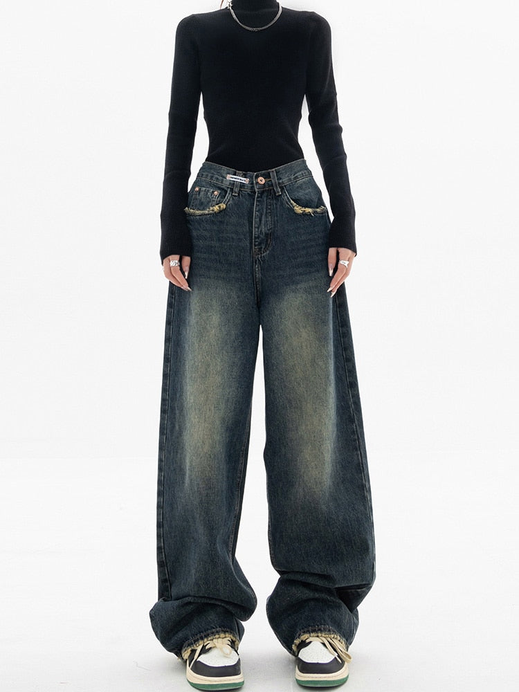 Y2K Vintage Baggy Damenjeans - Luna