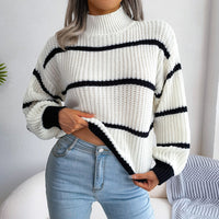 Casual Gerippter Rollkragenpullover - Elara