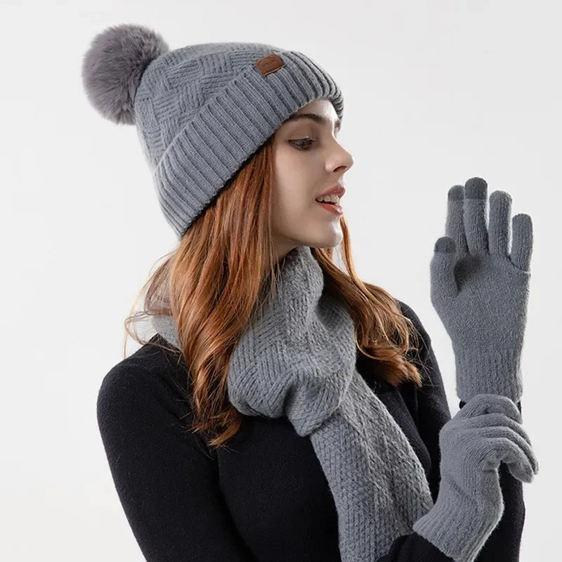 Trendy Damen Winter Beanie Set - Lara