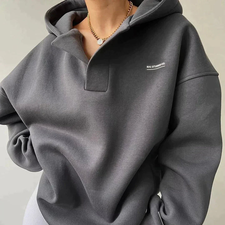 Trendy Oversized Damen-Hoodie mit Kapuze - Luna