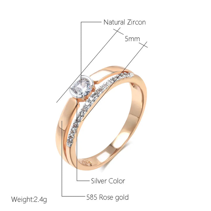 Luxuriöser natürlicher Zirkon-Ring