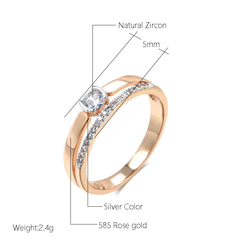 Luxuriöser natürlicher Zirkon-Ring