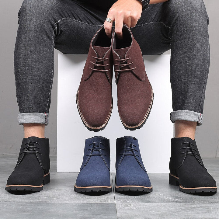 Leder-Suede-Stiefeletten für Herren - Hudson