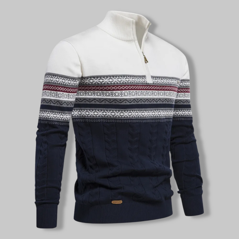 Gestreifter Zip Pullover - SummitZip