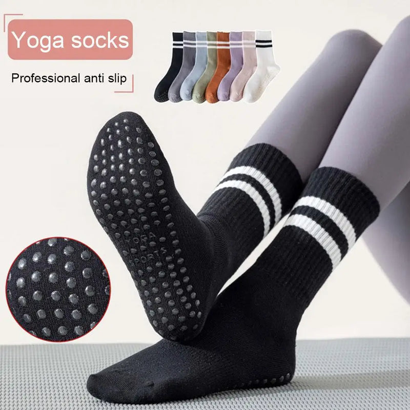 Antirutsch Mid-Tube Sportsocken für Fitness und Yoga - GripFit