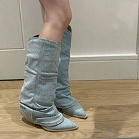 Winterfeste Denim Stiefel - Aurora