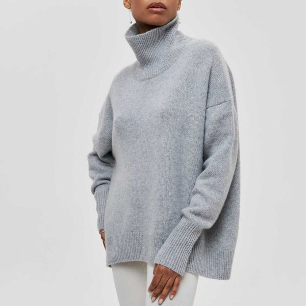 Weiche Oversized Damen Rollkragenpullover - Celeste