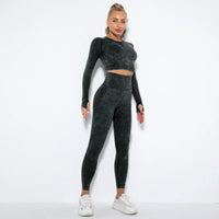 Nahtloses Damen-Yoga-Set mit Cropped-Top - Nova