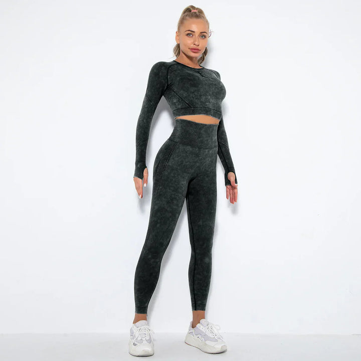 Nahtloses Damen-Yoga-Set mit Cropped-Top - Nova