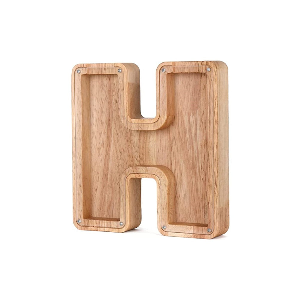 Holz Alphabet Sparschwein - LetterSaver