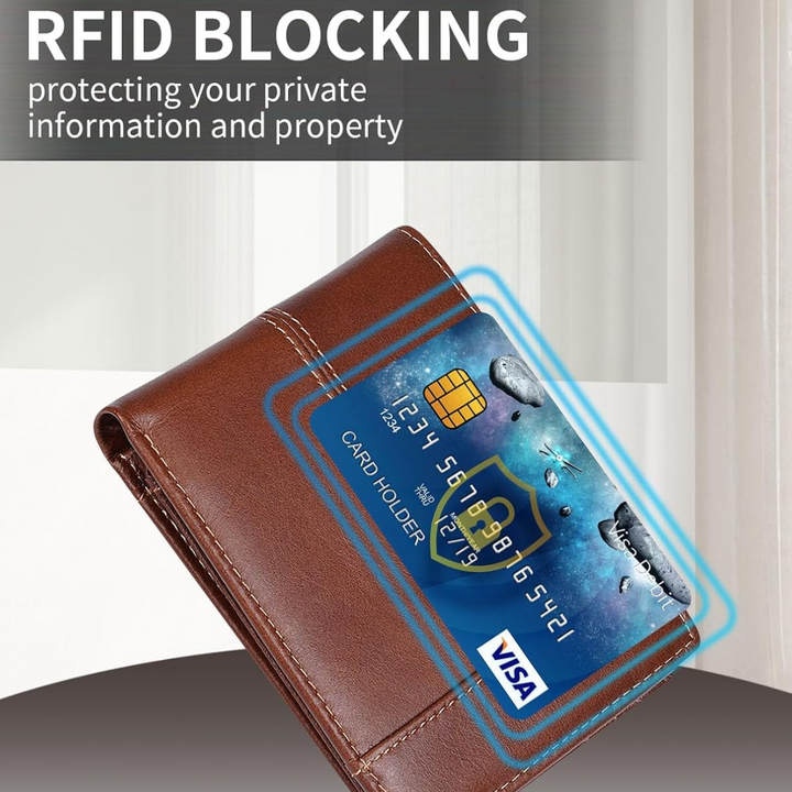 Premium RFID-blockierende Leder-Bifold-Geldbörse für Herren - SlimArmor