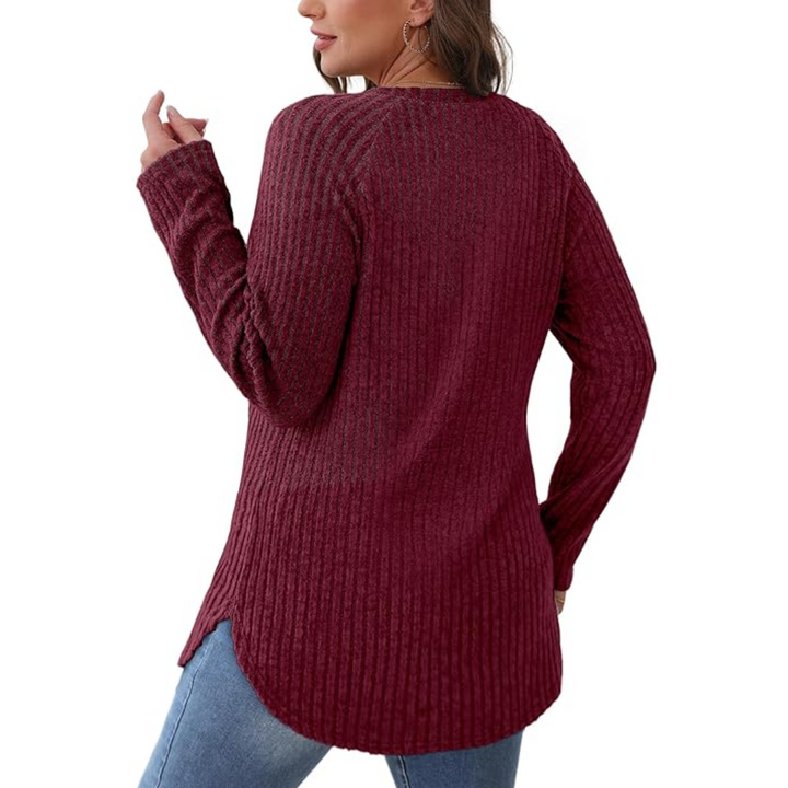 Loose Fit Crew Neck Sweater Tunika – Barbara